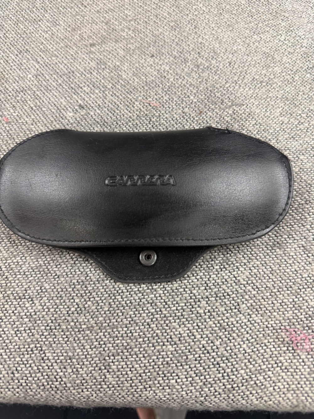 Carrera Black Leather Glasses Case